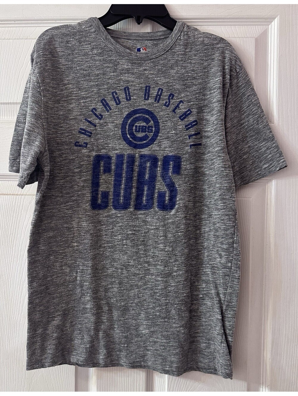 Chicago Cubs MLB Men’s Small Gray Heather T-Shirt Genuine Merchandise Baseball